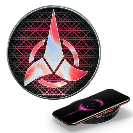 Star Trek Qi Wireless Charger With Illuminated Klingon Emblem & Built-In Power bank