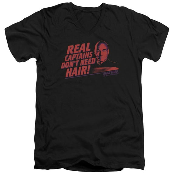 Star Trek - Real Captain - Slim Fit V Neck Shirt - Medium