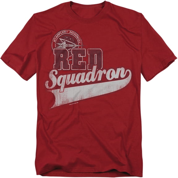Star Trek Red Squadron Sport Officially Licensed Adult T-Shirt 2XL