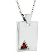 Star Trek Red Trillium Stainless Steel Dog Tag Pendant Necklace