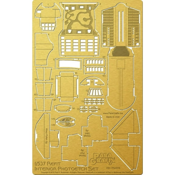 Star Trek - Refit Interior Photoetch Set - PGX216 ParaGrafix