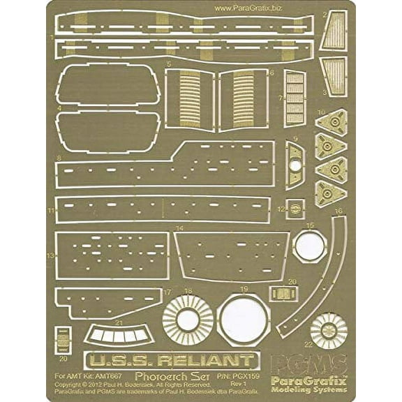 Star Trek - Reliant Photoetch Set - 1/537 Scale - PGX159