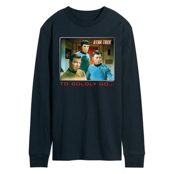 Star Trek - Retro Boldly Go - Men's Long Sleeve Graphic T-Shirt