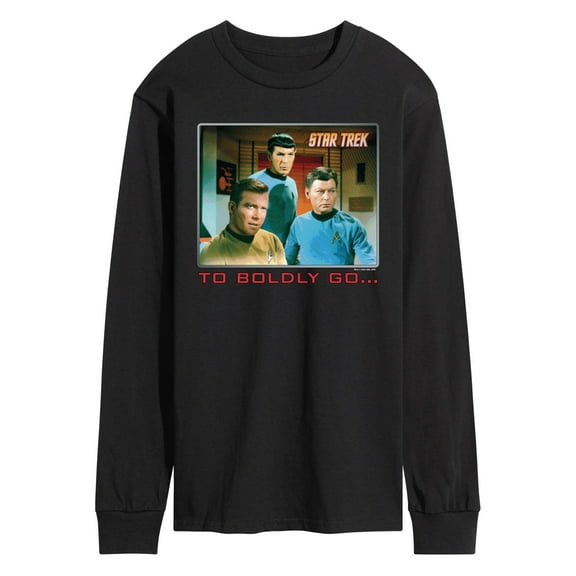 Star Trek - Retro Boldly Go - Men's Long Sleeve Graphic T-Shirt