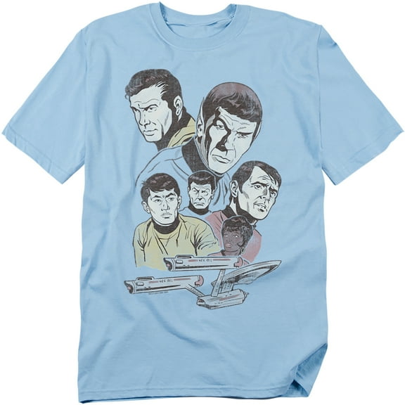 Star Trek Retro Crew Officially Licensed Adult T-Shirt 2XL