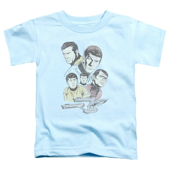 Star Trek Retro Crew Toddler T-Shirt Light Blue