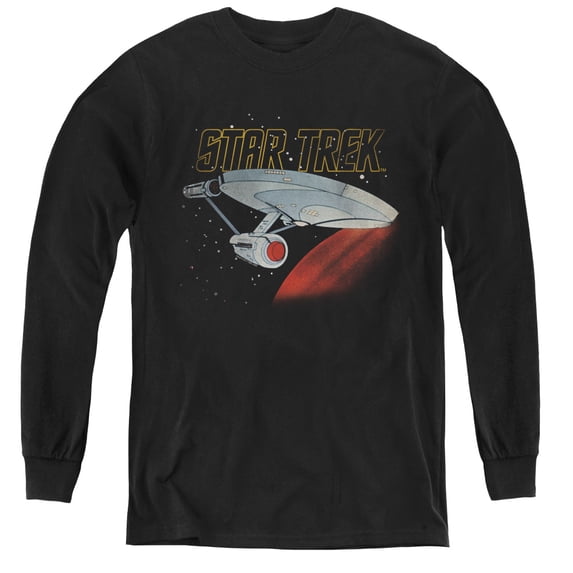 Star Trek - Retro Enterprise - Youth Long Sleeve Shirt - Medium