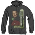 thumbnail image 1 of Star Trek Riker Adult Heather Hoodie Sweatshirt Black, 1 of 1