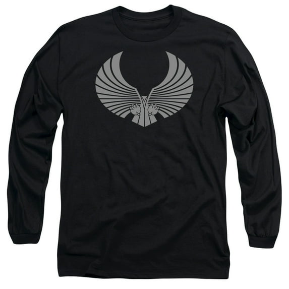 Star Trek Romulan Logo Long Sleeve Adult 18/1 T-Shirt Black