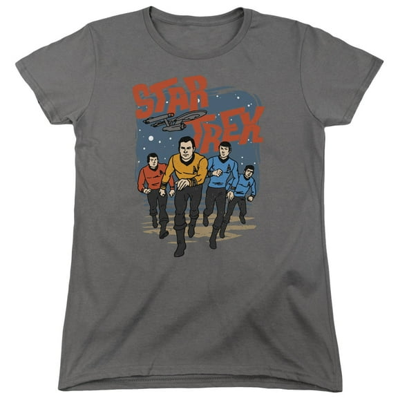 Star Trek Run Forward Women's T-Shirt Charcoal