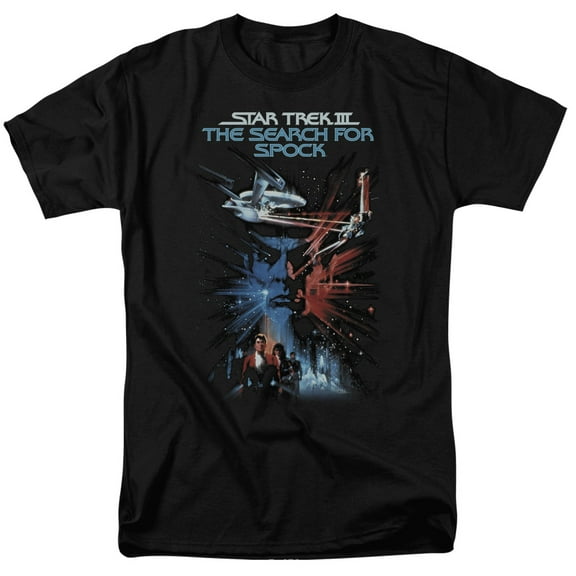 Star Trek Search For Spock(Movie) Adult 18/1 T-Shirt Black