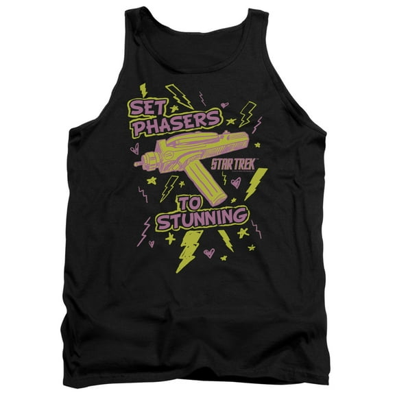 Star Trek Set Phasers Adult Tank Top Black