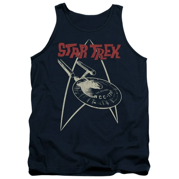Star Trek Ship Symbol Adult Tank Top Navy
