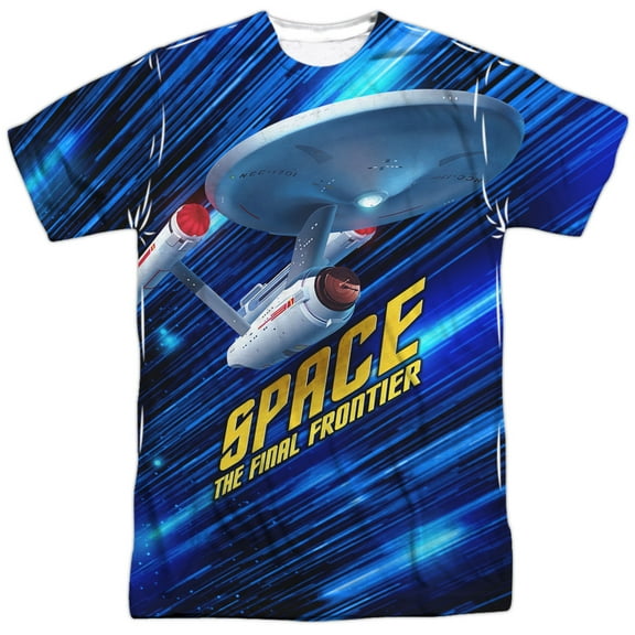 Star Trek Men's  Space Frontier Sublimation T-shirt White