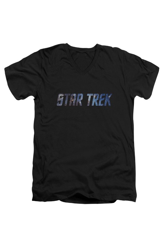 Star Trek - Space Logo - Slim Fit V Neck Shirt - Medium