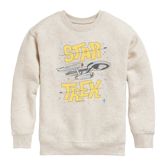 Star Trek - Spaceship - Youth Boys Crew Fleece Sweatshirt