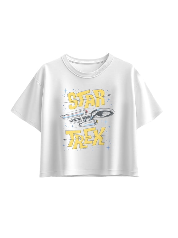 - Spaceship Girls' Short Sleeve Boxy Graphic T-Shirt