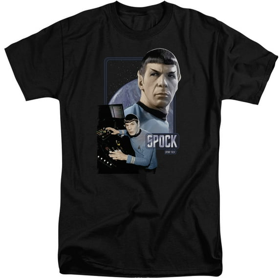 Star Trek Spock Adult Tall T-Shirt Black