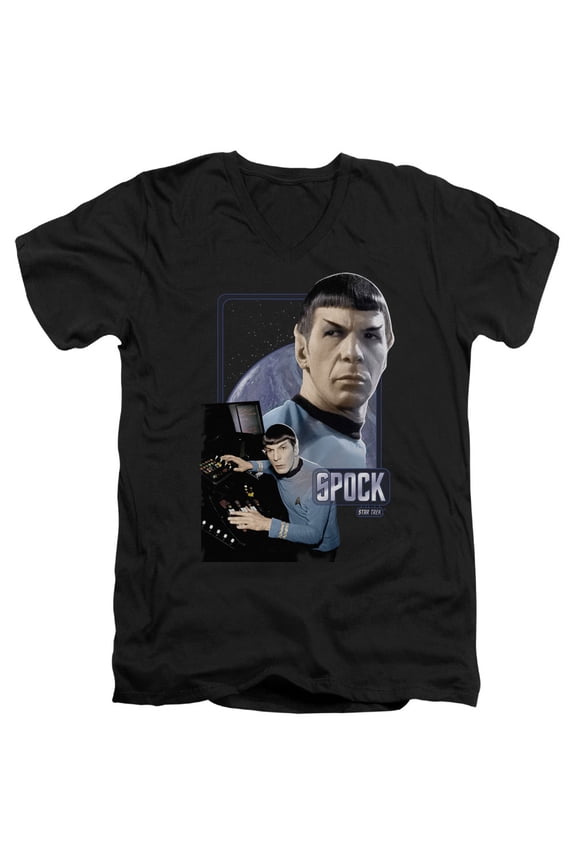 Star Trek Spock Adult V-Neck T-Shirt Black