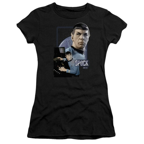 Star Trek - Spock - Juniors Teen Girls Cap Sleeve Shirt - Medium