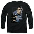 thumbnail image 1 of Star Trek Spock Long Sleeve Adult 18/1 T-Shirt Black, 1 of 1