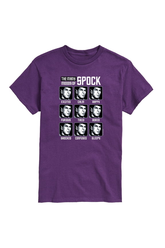 - Spock Moods - Men's Short Sleeve Graphic T-Shirt