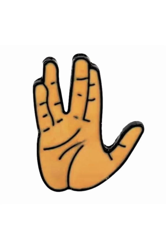 Star Trek Spock Vulcan Salute Enamel Metal 1 Inch Tall Pin