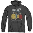 thumbnail image 1 of Star Trek Stange New World Adult Heather Hoodie Sweatshirt Black, 1 of 1