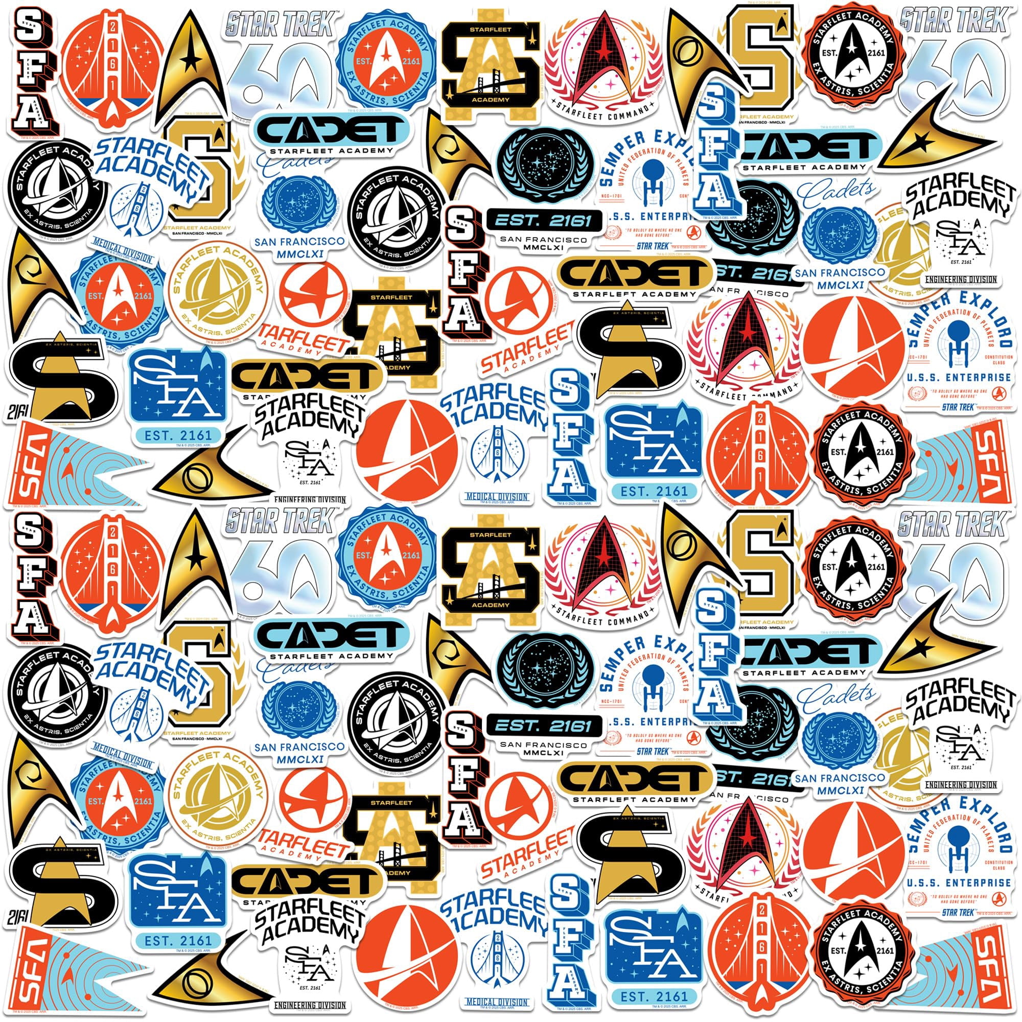 Star Trek Starfleet Academy 150ct Large Die-Cut Vinyl Stickers Variety Pack  Premium Indoor & Outdoor Decals for Laptop, Water Bottle, Tablet, Skateboard & More