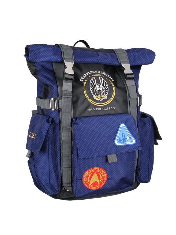 Star Trek Starfleet Academy Roll Top Hiking Gym Laptop School Travel Backpack 18"