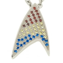 Star Trek Starfleet Insignia Stainless Steel Colored Pendant Necklace