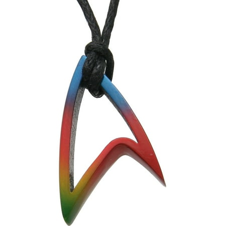 Star Trek Starfleet Insignia Titanium Rainbow Pendant Necklace