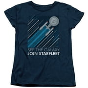 Star Trek - Starfleet Recruitment Poster - Womens Short Sleeve Shirt - Small