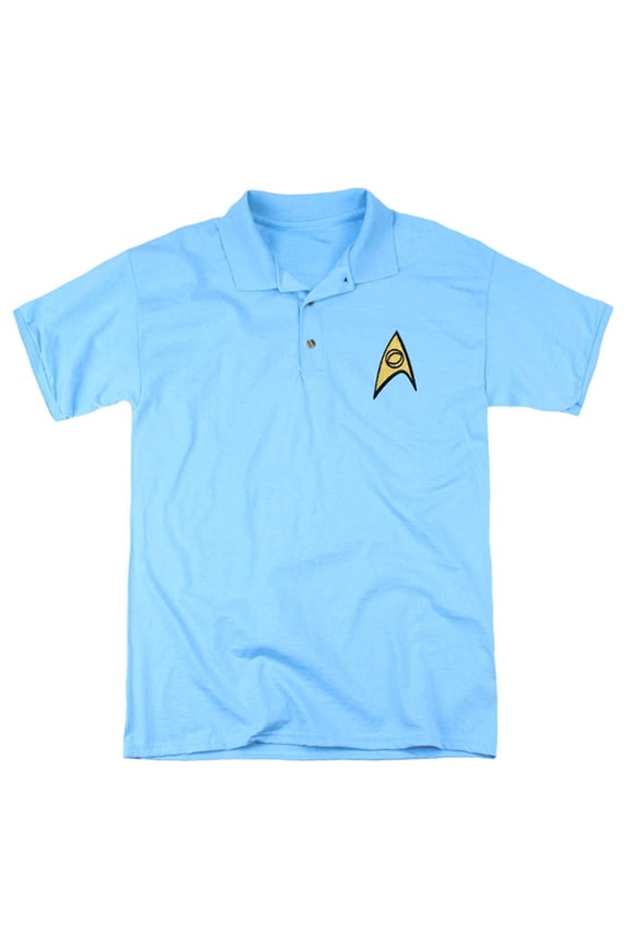 Star Trek Starfleet Uniform Adult Science Blue Polo Shirt