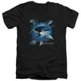 thumbnail image 1 of Star Trek Starfleet Vessels Adult V-Neck T-Shirt Black, 1 of 1