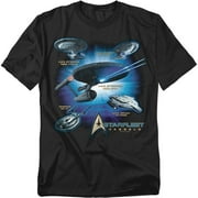 Star Trek Mens Starfleet Vessels T-shirt XX-Large Black