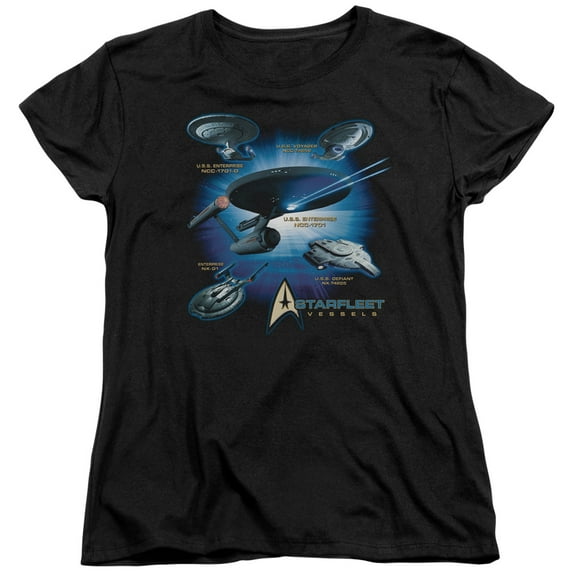 Star Trek Starfleet Vessels Women's T-Shirt Black