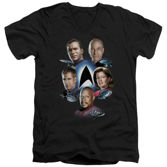 Star Trek - Starfleets Finest - Slim Fit V Neck Shirt - Large