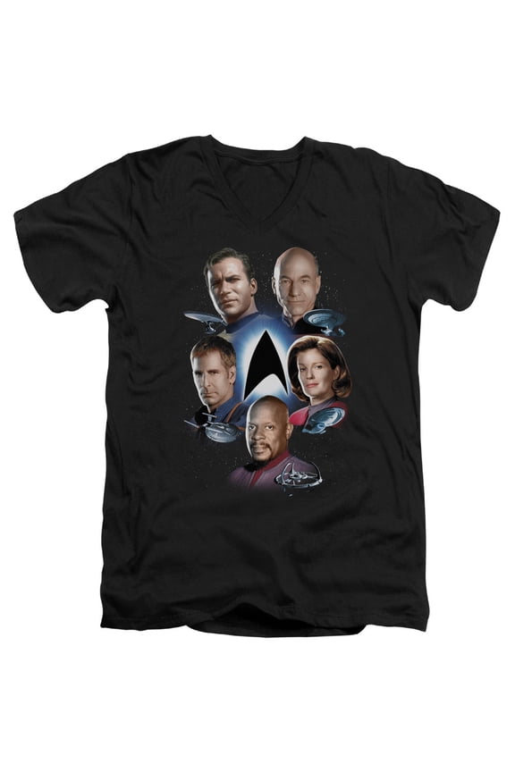 Star Trek - Starfleets Finest - Slim Fit V Neck Shirt - Small