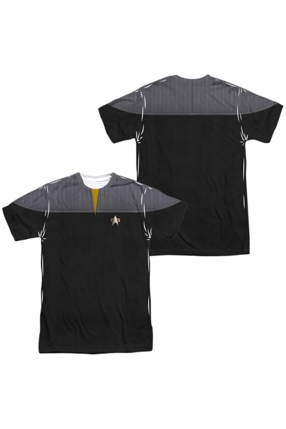 TNG Movie Engineering Uniform Unisex Adult Sublimated Costume T Shirt (Front/Back), Medium Multicolor