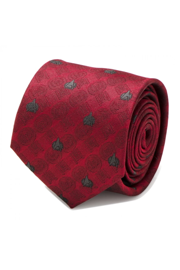 TNG Red Delta Shield Men's Tie