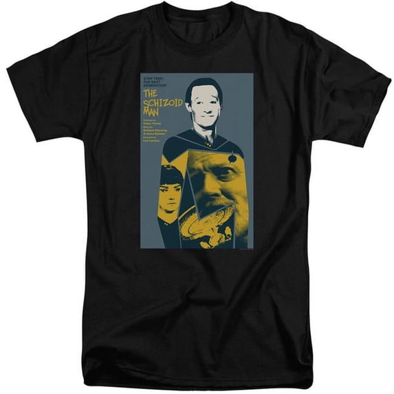 Star Trek & TNG Season 2 Episode 6 Adult Tall Fit 18-1 Short Sleeve T-Shirt, Black - 2X