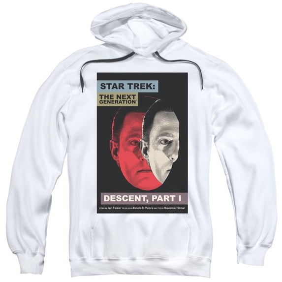 Star Trek & TNG Season 6 Episode 26 Adult Pull-Over Hoodie, White - Extra Large