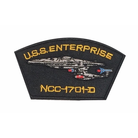 Star Trek TNG U.S.S. Enterprise NCC-1701-D Ship 4" Wide Embroidered Patch