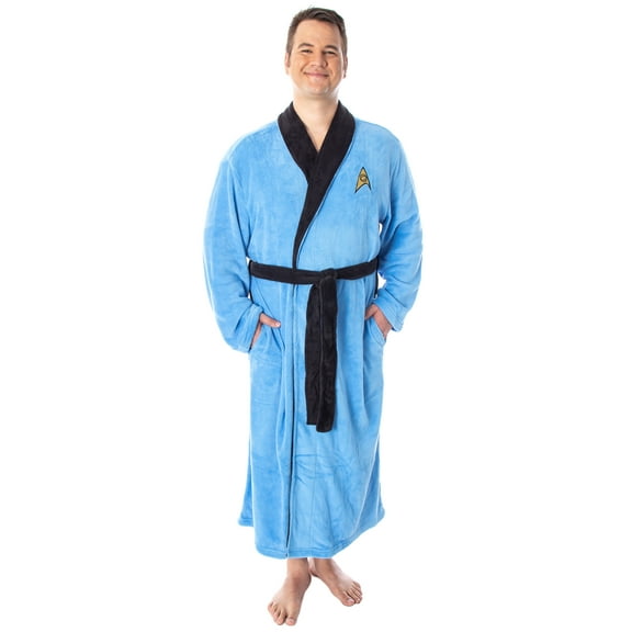 Star Trek TOS Adult Costume Fleece Plush Robe Bathrobe - Big And Tall