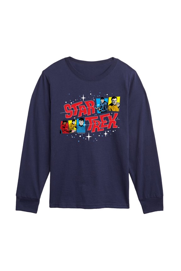 - TOS Galaxy Pop Cast - Youth Boys Long Sleeve Graphic T-Shirt