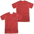 thumbnail image 1 of Star Trek TOS Red Shirt Unisex Adult Sublimated Costume T Shirt (Front/Back), X-Large, 1 of 2