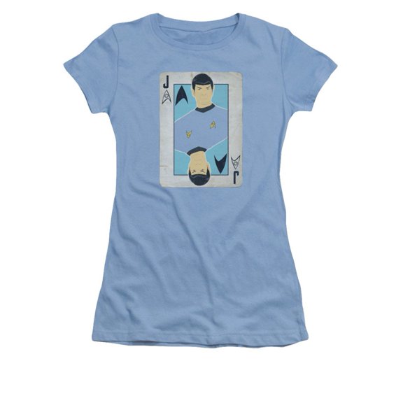 Star Trek TOS Spock Jack Blue Juniors T-Shirt-Medium
