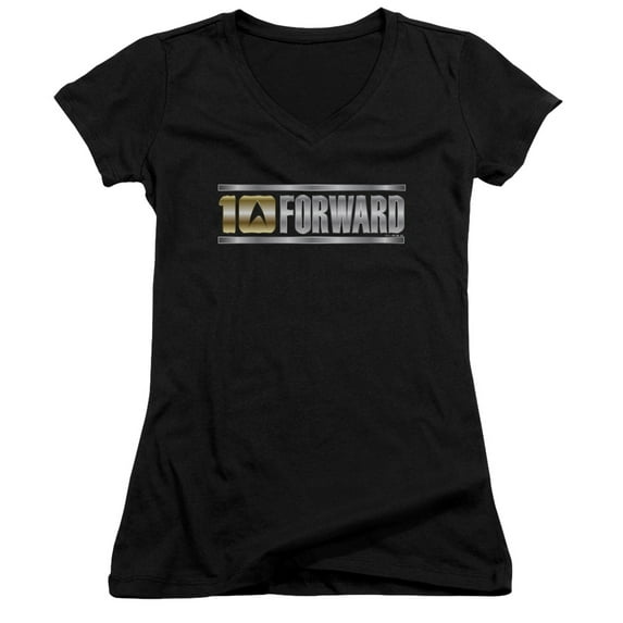 Star Trek Ten Forward Junior Women's V-Neck T-Shirt Black