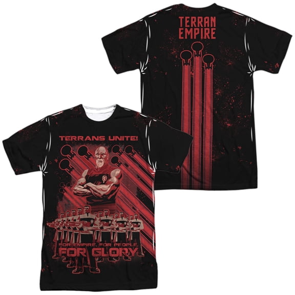 Star Trek Terrans Unite Unisex Adult Sublimated Costume T Shirt (Front/Back), 3X-Large Multicolor